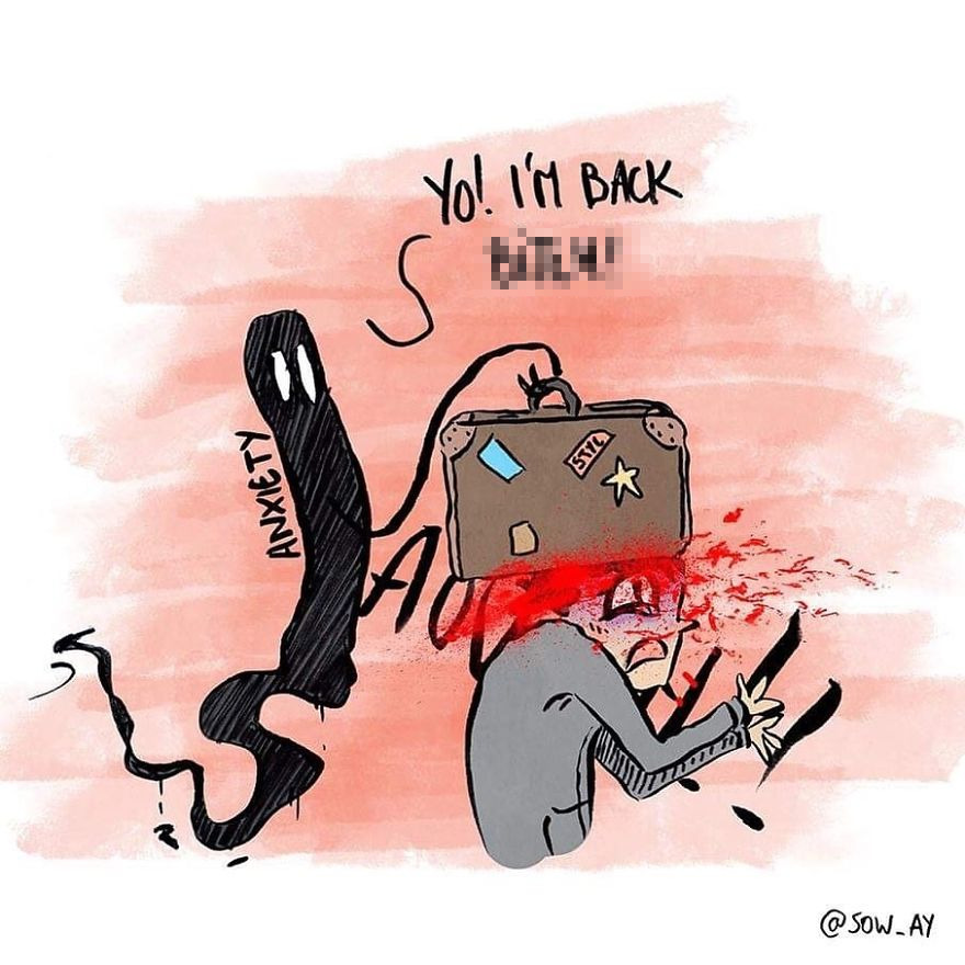 I Explain What My Depression And Anxiety Feels Like Through These Comics (New Pics)