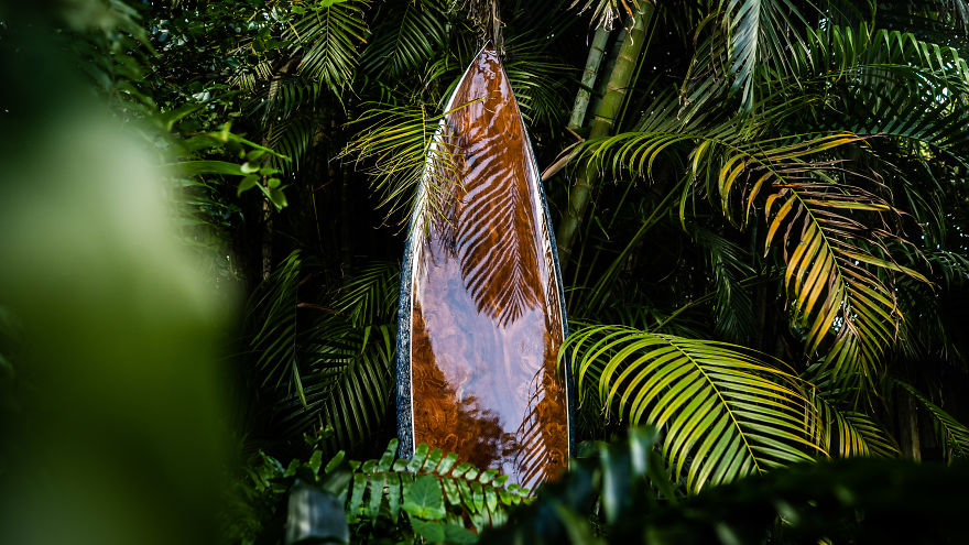 My Father And I Upcycle Old Surfboards To Make Them Look Like Wood
