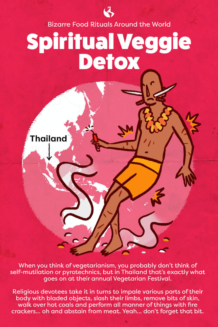 We Illustrated The Most Bizarre Food Rituals And Traditions From Around The World (7 Pics)