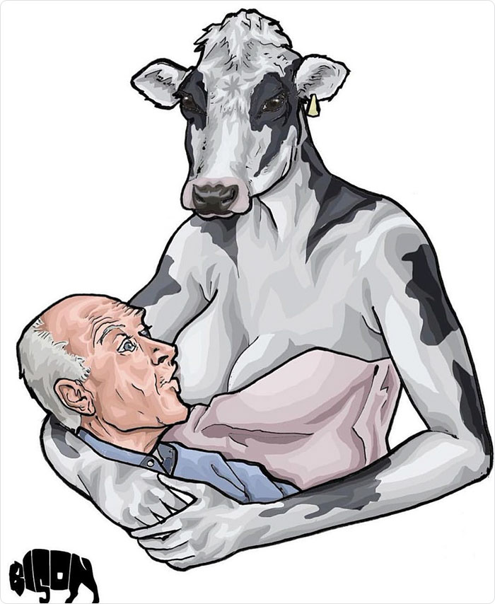 21 Responses To PETA's Controversial 'Breastfeeding Cow' Illustration 21 Responses To PETA's Controversial 'Breastfeeding Cow' Illustration