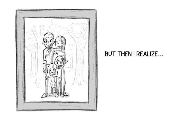 Boy From Dysfunctional Family Grows Up To Be A Dad-Of-Four, Illustrates What He Learned About Parenting The Hard Way