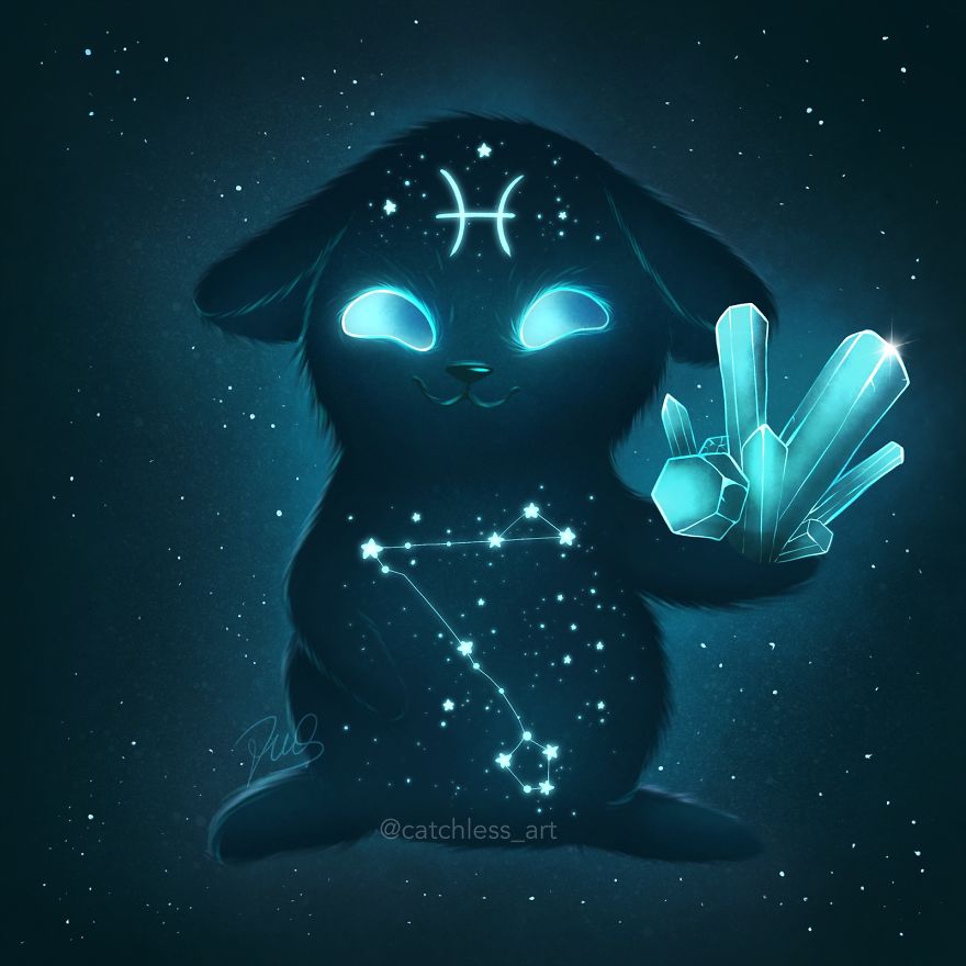I Draw 12 Cute Glowing Monsters As Zodiac Signs I Draw 12 Cute Glowing Monsters As Zodiac Signs