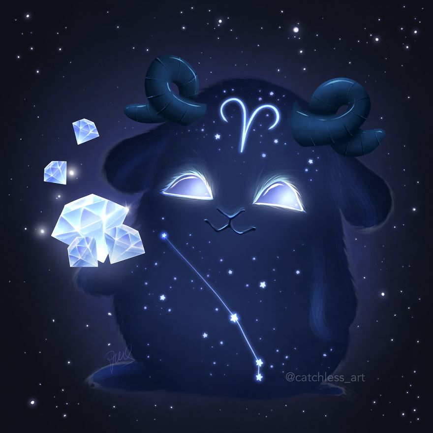I Draw 12 Cute Glowing Monsters As Zodiac Signs I Draw 12 Cute Glowing Monsters As Zodiac Signs