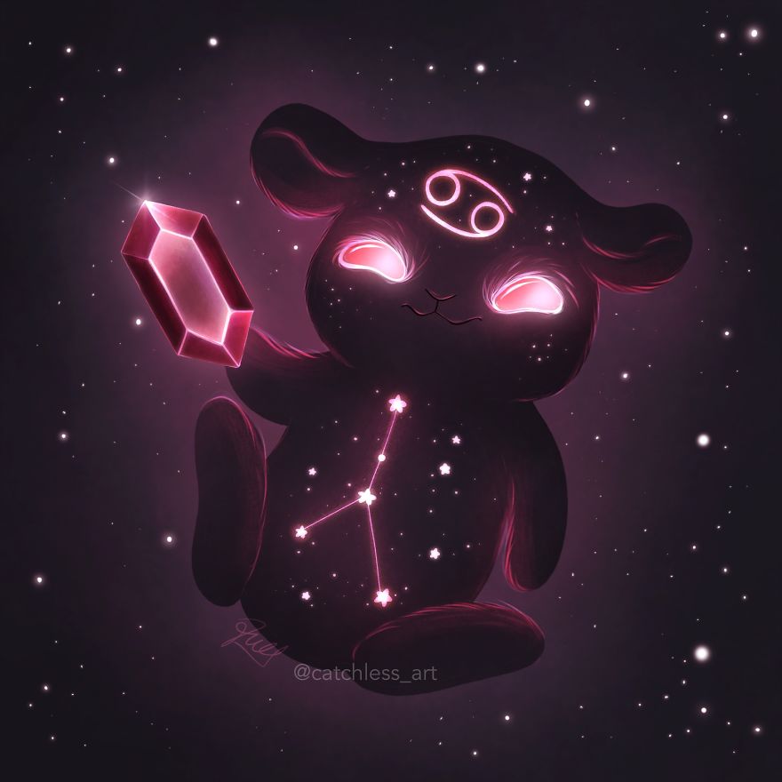 I Draw 12 Cute Glowing Monsters As Zodiac Signs I Draw 12 Cute Glowing Monsters As Zodiac Signs
