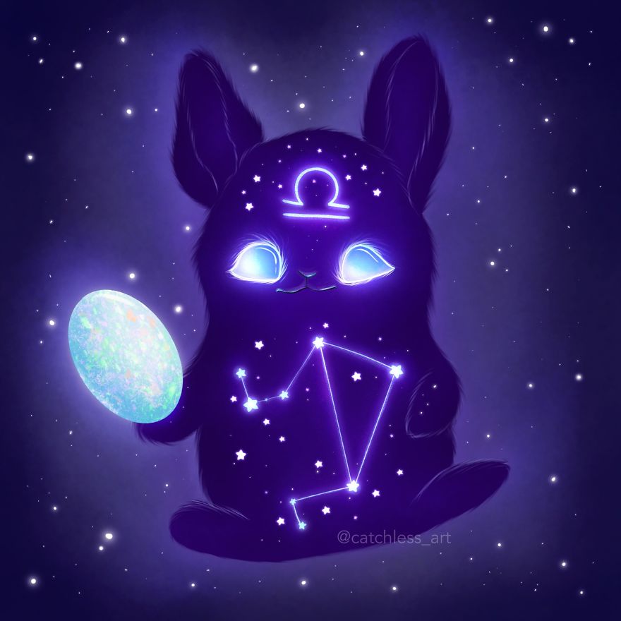 I Draw 12 Cute Glowing Monsters As Zodiac Signs