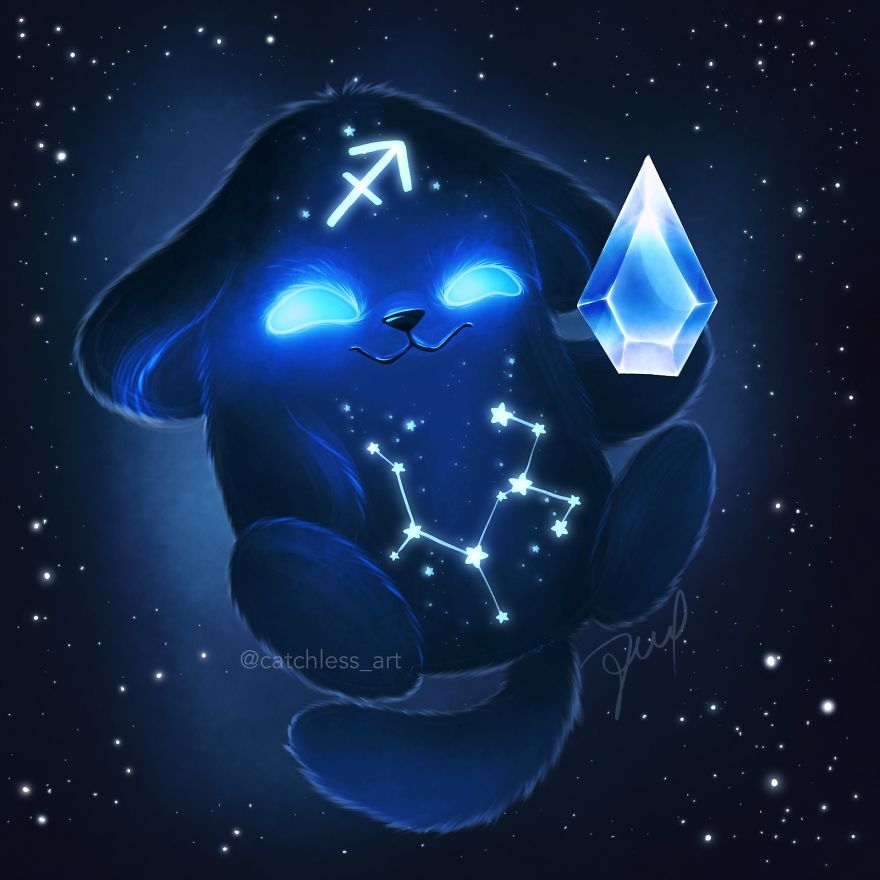 I Draw 12 Cute Glowing Monsters As Zodiac Signs I Draw 12 Cute Glowing Monsters As Zodiac Signs