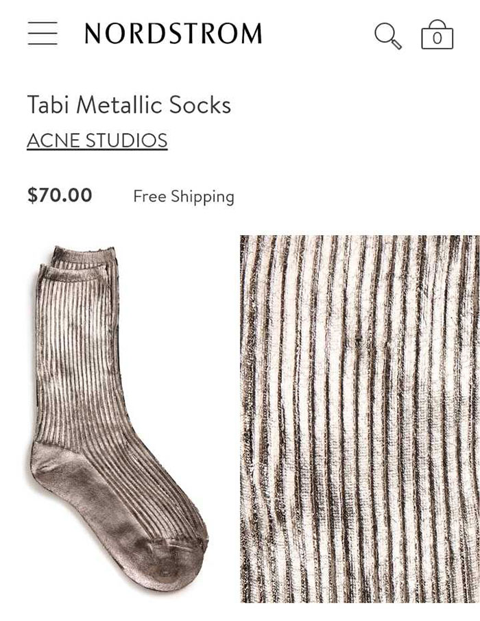 These $70 Metallic Socks That Just Look Like Filthy Socks