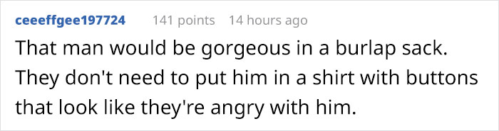 22 Of The Funniest Responses To Clothing Ad Where Model Is Wearing An Absurdly Tight Shirt