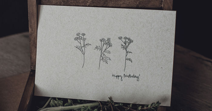 We Created Minimalist Flora Birthday Cards Which Make Us Dream Of Summer