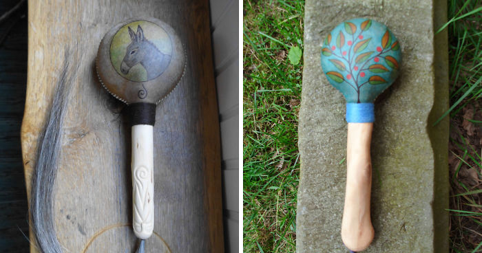 I Sew Archaic Rattles And Paint Them