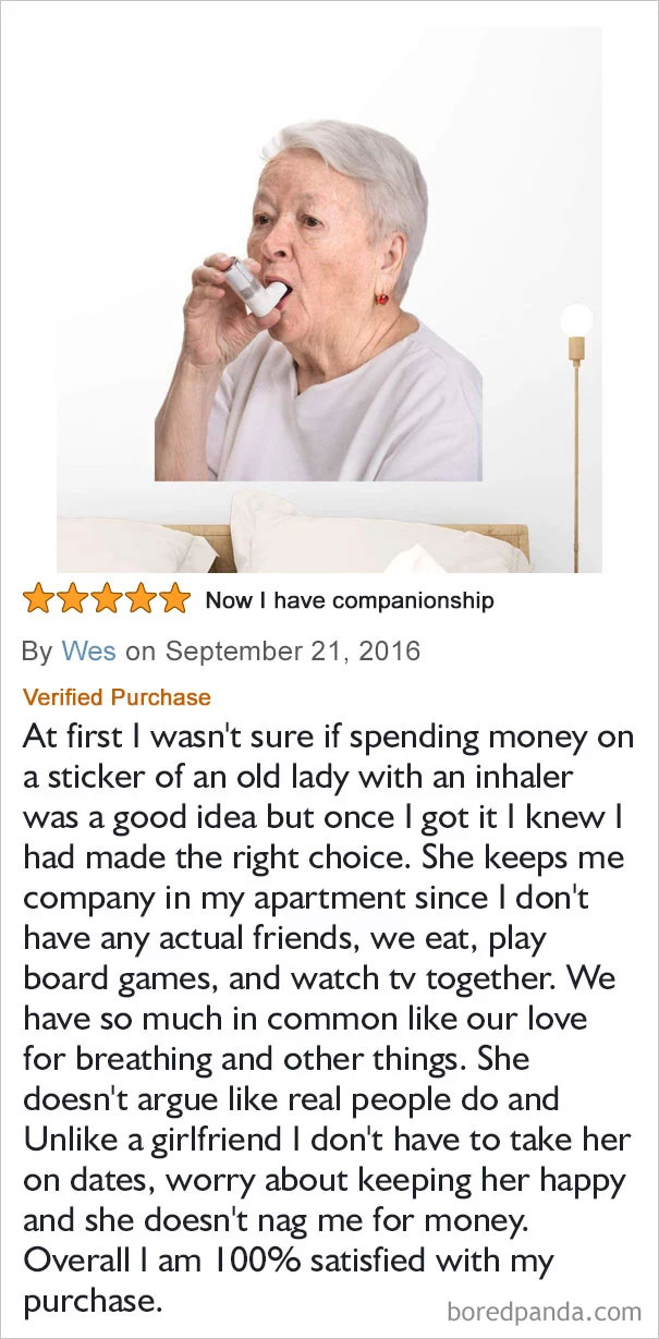 Senior Woman With Asthma Wall Decal