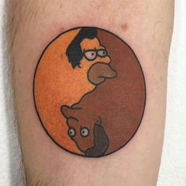 Lenny And Carl Yin Yang Tattoo