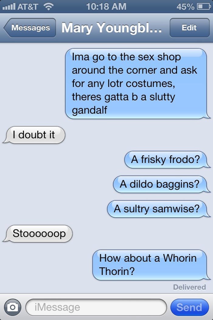 Apparantly My GF Is Not Interested In Dressing Up For The Hobbit Tonight