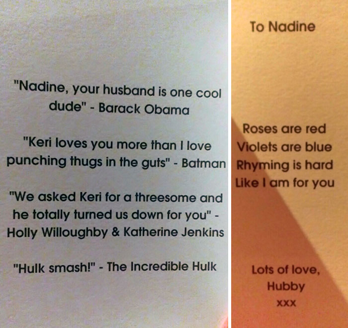 Valentine's Card From My Lovely Hubby