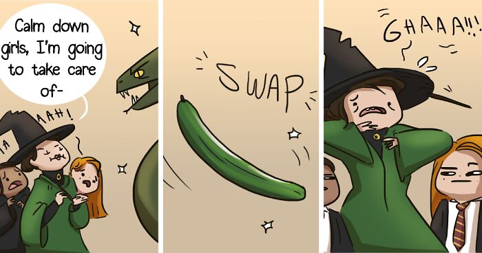 I Imagine What Happens In ‘Harry Potter’ Universe When No One’s Watching (10 Comics)