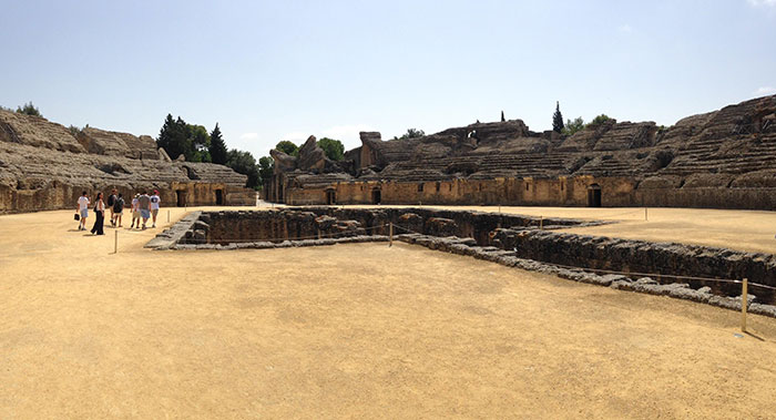 A Piece Of The Roman Empire In Spain. It's A Gladiator Arena Surrounded By Ruins. Sadly, No Dragons Here