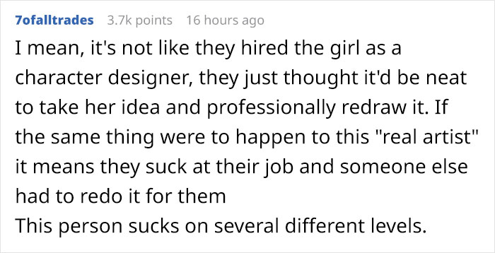 Insecure Artist Attacks Company For Recognizing Child's Fan Art And Ignoring 'Real Artists', Gets Destroyed With A One-Liner Insecure Artist Attacks Company For Recognizing Child's Fan Art And Ignoring 'Real Artists', Gets Destroyed With A One-Liner