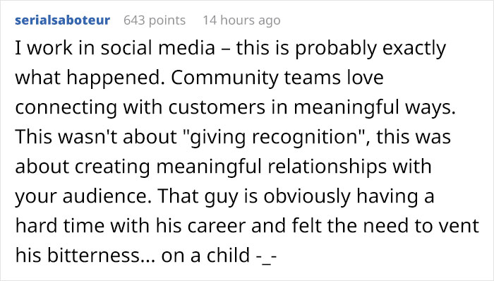 Insecure Artist Attacks Company For Recognizing Child's Fan Art And Ignoring 'Real Artists', Gets Destroyed With A One-Liner Insecure Artist Attacks Company For Recognizing Child's Fan Art And Ignoring 'Real Artists', Gets Destroyed With A One-Liner