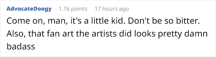 Insecure Artist Attacks Company For Recognizing Child's Fan Art And Ignoring 'Real Artists', Gets Destroyed With A One-Liner Insecure Artist Attacks Company For Recognizing Child's Fan Art And Ignoring 'Real Artists', Gets Destroyed With A One-Liner