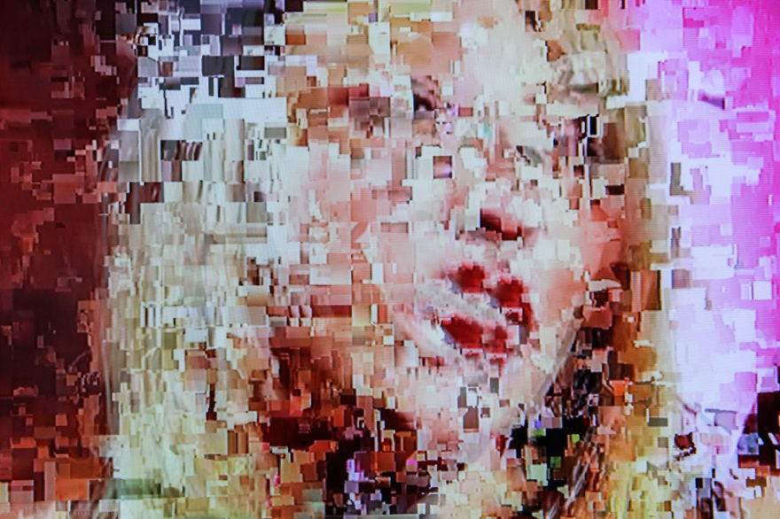 Glitch Art Created Using Interrupted Cable TV Signals
