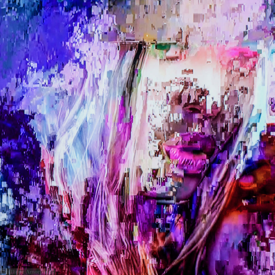 Glitch Art Created Using Interrupted Cable TV Signals