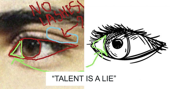 Artist Points Out The Mistakes Beginner Artists Make Because They Draw With Their Brain, Not Their Eyes