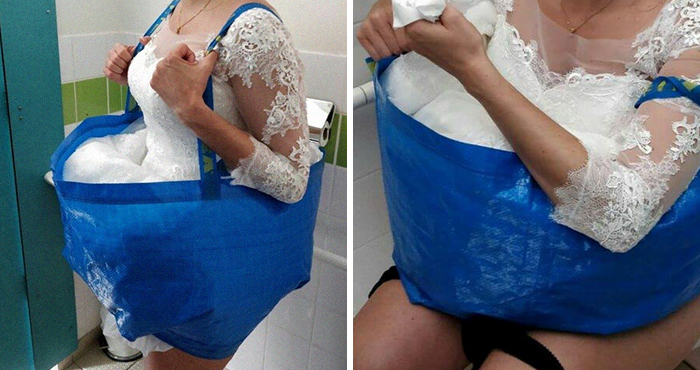 Bride-To-Be Invents IKEA Bag Hack To Pee Worry Free On Her Wedding Day