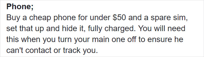 Woman Writes A Detailed Plan For Anyone Who's Trying To Escape An Abusive Partner