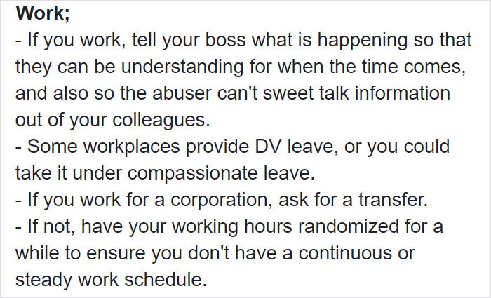 Woman Writes A Detailed Plan For Anyone Who's Trying To Escape An Abusive Partner Woman Writes A Detailed Plan For Anyone Who's Trying To Escape An Abusive Partner