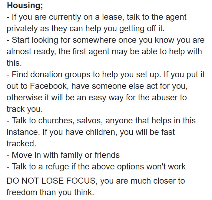 Woman Writes A Detailed Plan For Anyone Who's Trying To Escape An Abusive Partner Woman Writes A Detailed Plan For Anyone Who's Trying To Escape An Abusive Partner