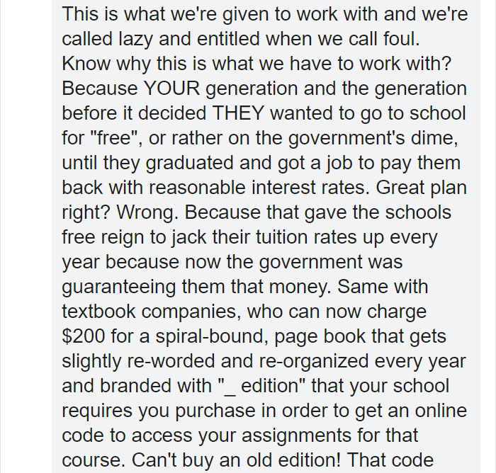 Baby Boomer Suggests Everyone Who Wants "Free" Education Should Join The Army, Gets Shut Down By Millennial Baby Boomer Suggests Everyone Who Wants "Free" Education Should Join The Army, Gets Shut Down By Millennial