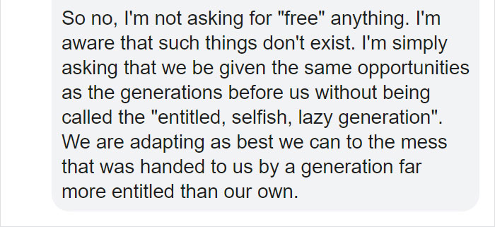 Baby Boomer Suggests Everyone Who Wants "Free" Education Should Join The Army, Gets Shut Down By Millennial Baby Boomer Suggests Everyone Who Wants "Free" Education Should Join The Army, Gets Shut Down By Millennial