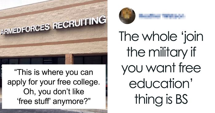 Baby Boomer Suggests Everyone Who Wants “Free” Education Should Join The Army, Gets Shut Down By Millennial