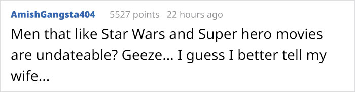 Someone Tweets About Super Hero Fans Being Undateable, So This Woman Reveals The Toxicity Surrounding Men