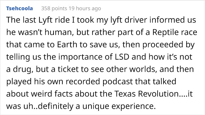 This Lyft Driver Is Taking His Services To A Whole Different Level And Offers Customers A Ride Menu