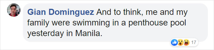 Water Cascades Down From The Rooftop Of A Skyscraper As A 6.1 Magnitude Earthquake Hits Manila