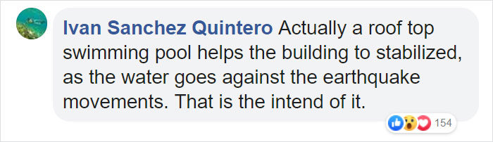 Water Cascades Down From The Rooftop Of A Skyscraper As A 6.1 Magnitude Earthquake Hits Manila