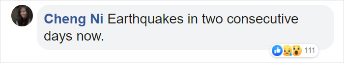 Water Cascades Down From The Rooftop Of A Skyscraper As A 6.1 Magnitude Earthquake Hits Manila