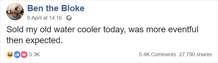 Guy Wants To Sell His Water Cooler In Exchange For Eggs, It Turns Into A Hilarious Bidding War Guy Wants To Sell His Water Cooler In Exchange For Eggs, It Turns Into A Hilarious Bidding War