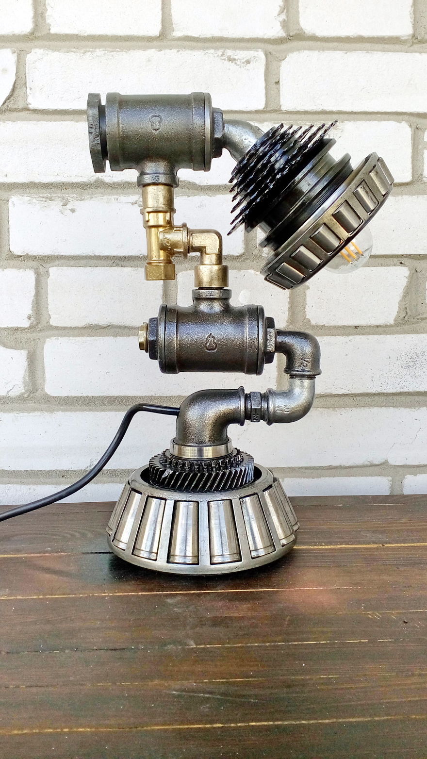 Industrial Lamp Art Game Of Thrones, Targaryen Gift Home Decor Lamp Metal Table Lamp Rustic Lightning Plumbing Lamp Machine Age Lighting Steampunk Bedside Lamp Gift For All Occasion Pipe Light