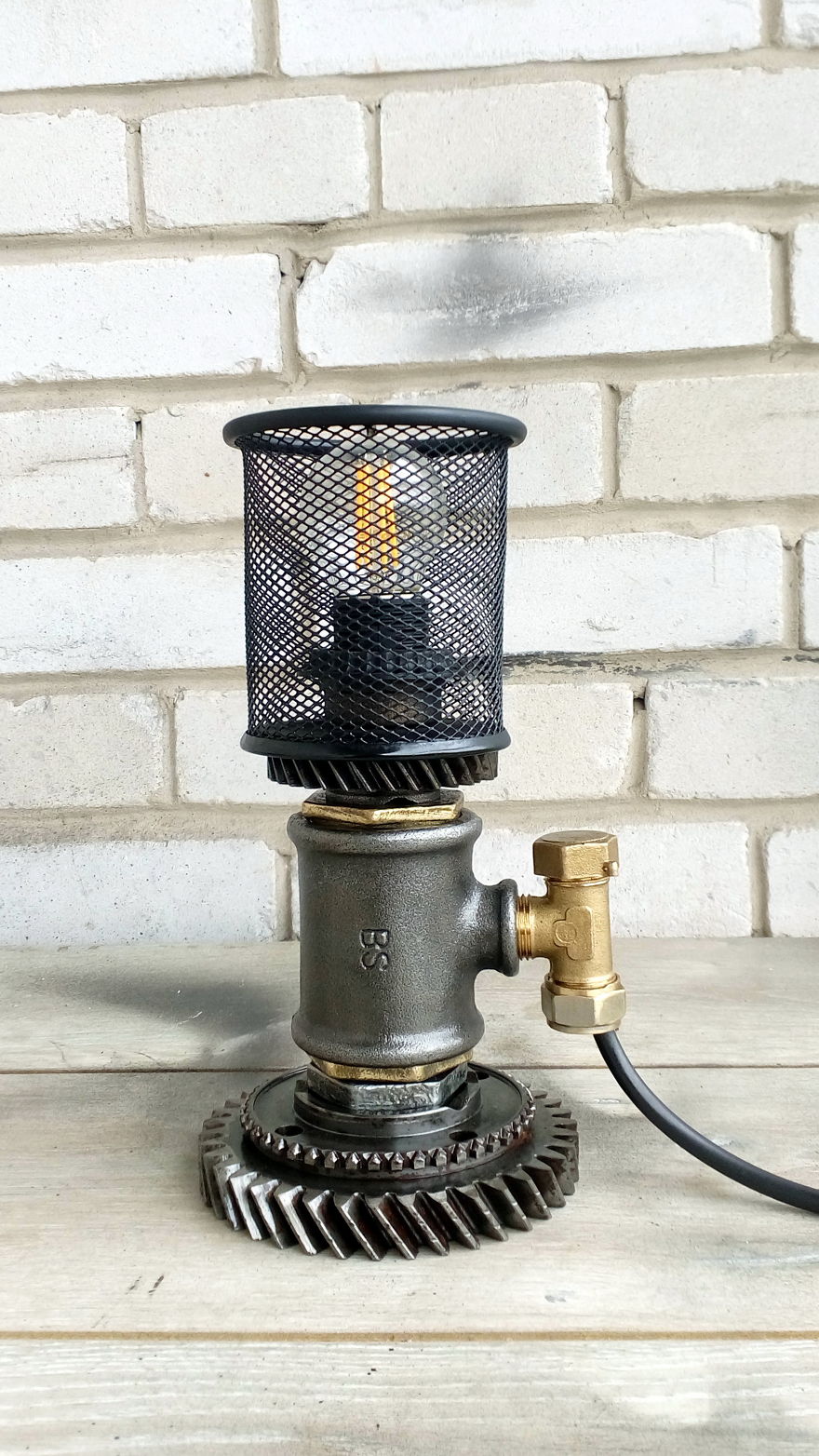 Steampunk Lamp Edison Lamp Steampunk Decor Steampunk Art Loft Lamp Home Decor Industrial Lighting Metal Table Lamp Rustic Lamp Edison Light Pipe Lamp Desk Lamp