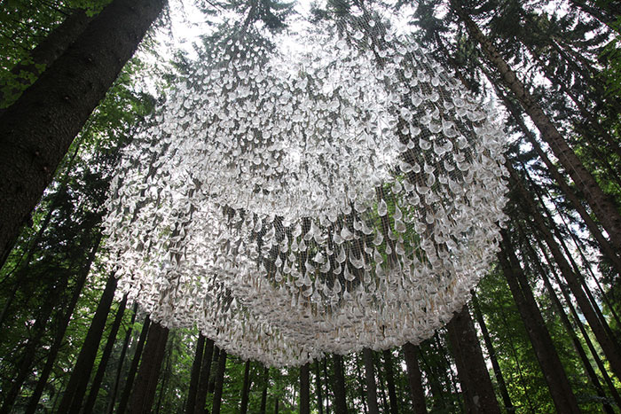 Rainwater 'Chandelier' Installation Can Collect Up To 800 Pounds Of Water Rainwater 'Chandelier' Installation Can Collect Up To 800 Pounds Of Water