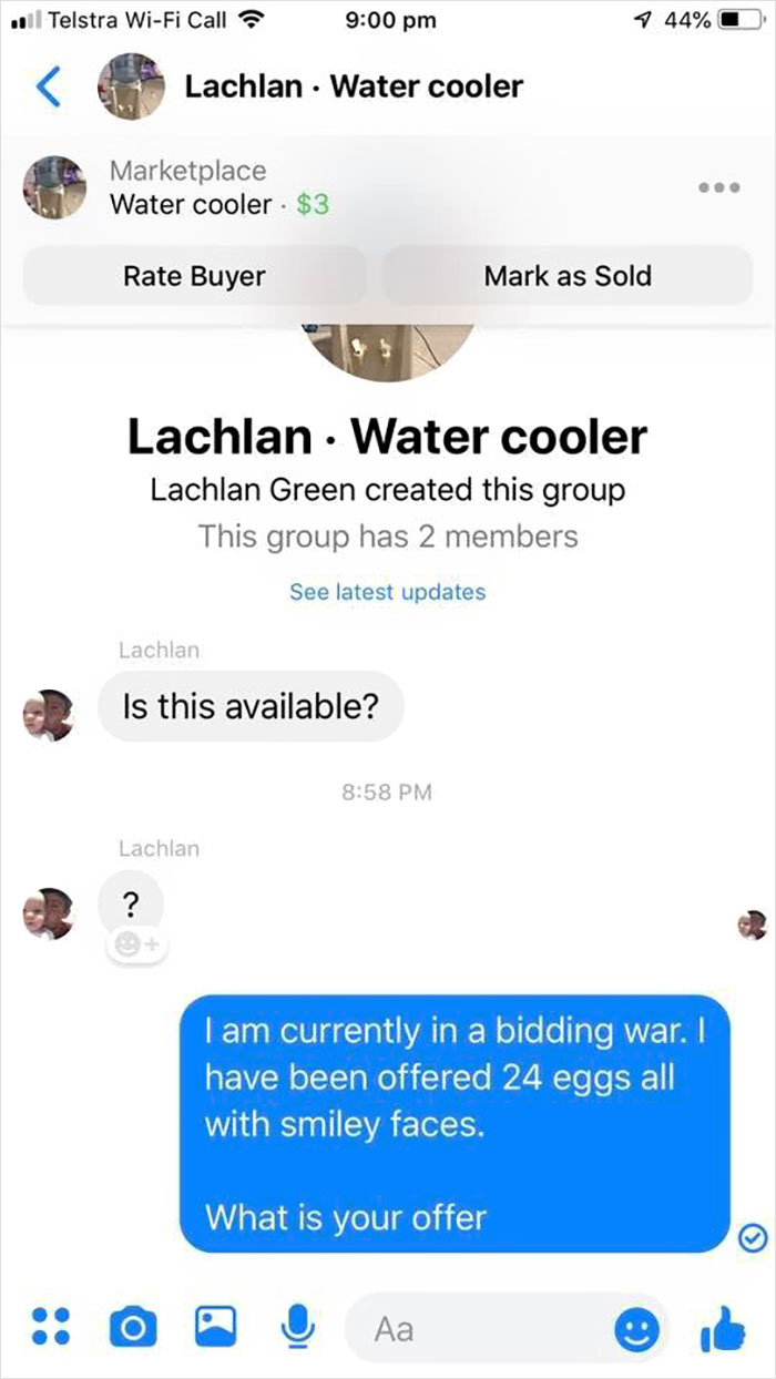 Guy Wants To Sell His Water Cooler In Exchange For Eggs, It Turns Into A Hilarious Bidding War Guy Wants To Sell His Water Cooler In Exchange For Eggs, It Turns Into A Hilarious Bidding War
