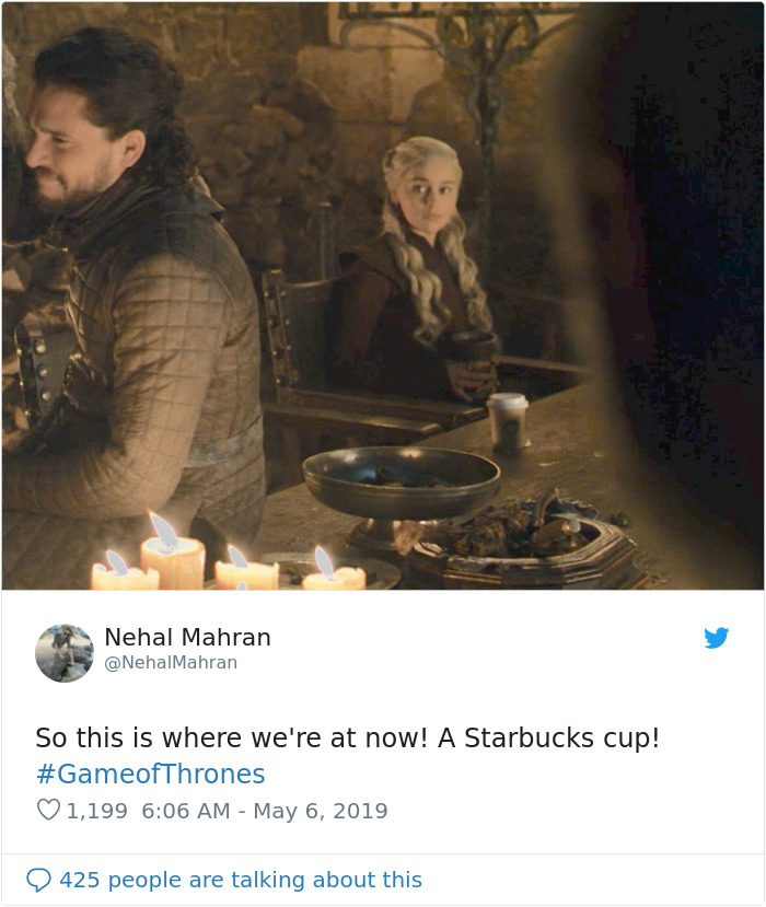 Game Of Thrones Accidentally Leave A Starbucks-Like Cup In One Of The Scenes And People Are Losing It (Updated) Game Of Thrones Accidentally Leave A Starbucks-Like Cup In One Of The Scenes And People Are Losing It (Updated)