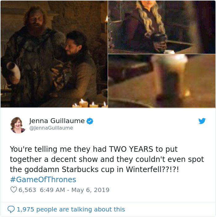 Game Of Thrones Accidentally Leave A Starbucks-Like Cup In One Of The Scenes And People Are Losing It (Updated)