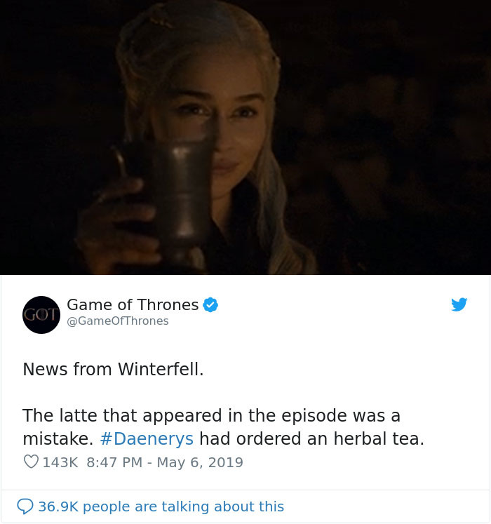 Game Of Thrones Accidentally Leave A Starbucks-Like Cup In One Of The Scenes And People Are Losing It (Updated)