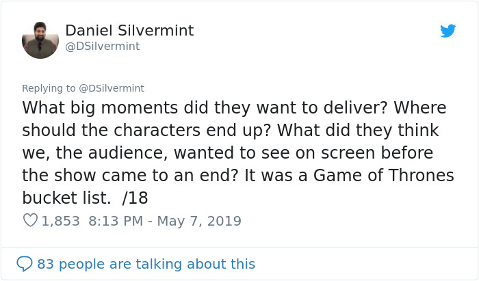 Fan Gives Insightful Reasoning Why Game Of Thrones Season 8 Was Destined To Fail (No Spoilers)