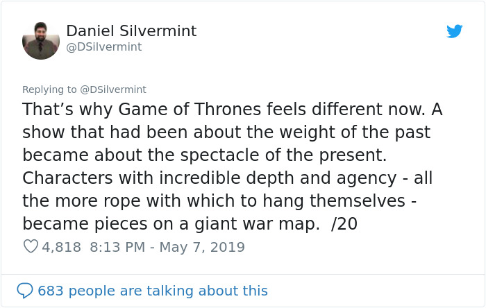 Fan Gives Insightful Reasoning Why Game Of Thrones Season 8 Was Destined To Fail (No Spoilers)
