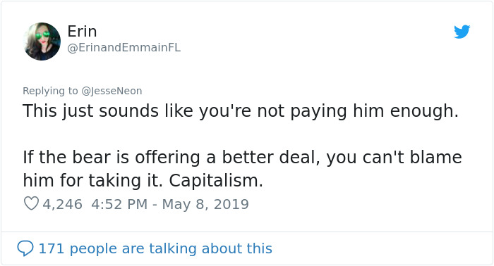 Bear Gifts Deer Bones To Guard Dog In Exchange Of Being Allowed Access To This Man's Trash