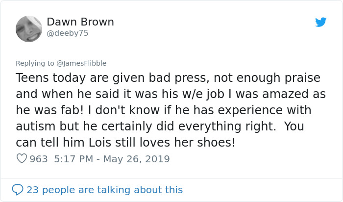 Father Is Stoked To Find A Review About His Son Taking Care Of An Autistic Child At Work